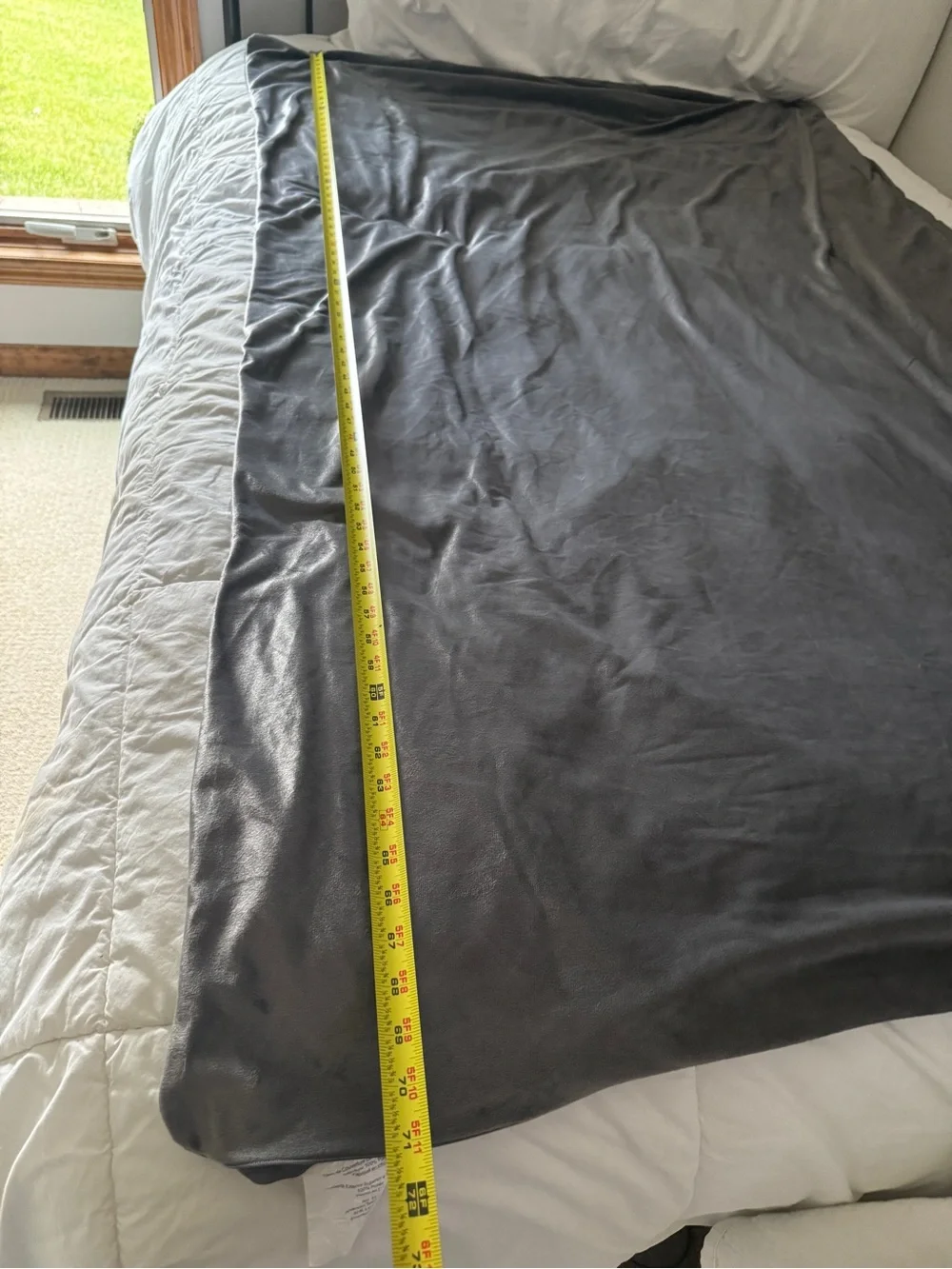 Charcoal Grey Minky/Velvet Weighted Blanket Duvet Cover - 48